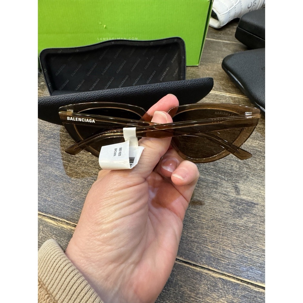 Balenciaga BB0182S 002 Cat Eye‎ Sunglasses in light brown - Picture 3 of 7